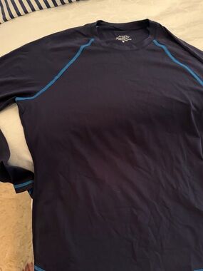 J. Crew Navy Swim Coverup with Blue Contrast Stitching